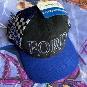 Vintage 90s Ford Racing Snapback Hat